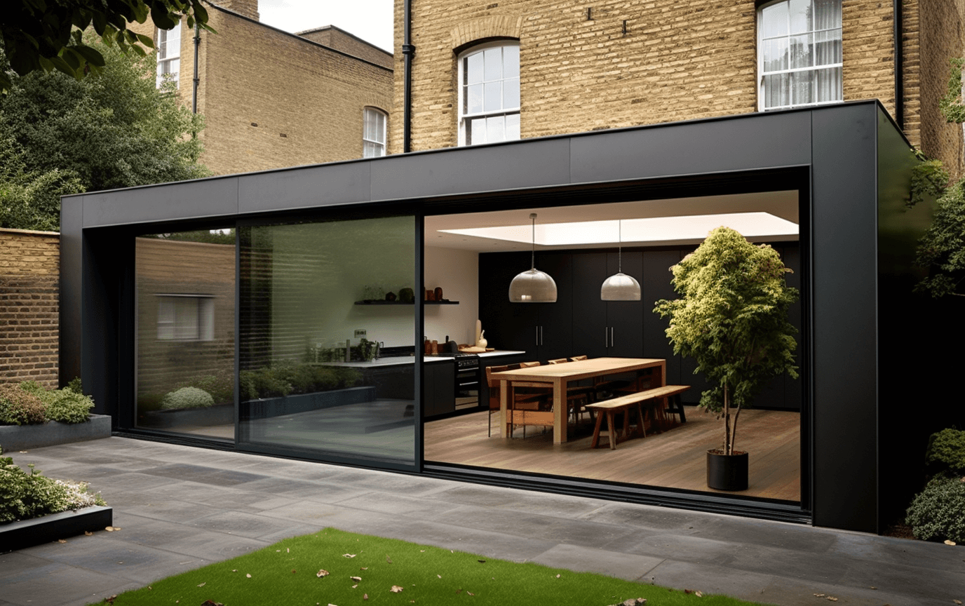 modern dining room house extension
